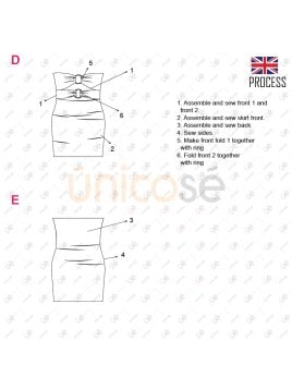 MOLDE VESTIDO CORTO MUJER 2223