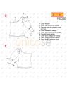MOLDE BLUSA ASIMETRICA MUJER 2214