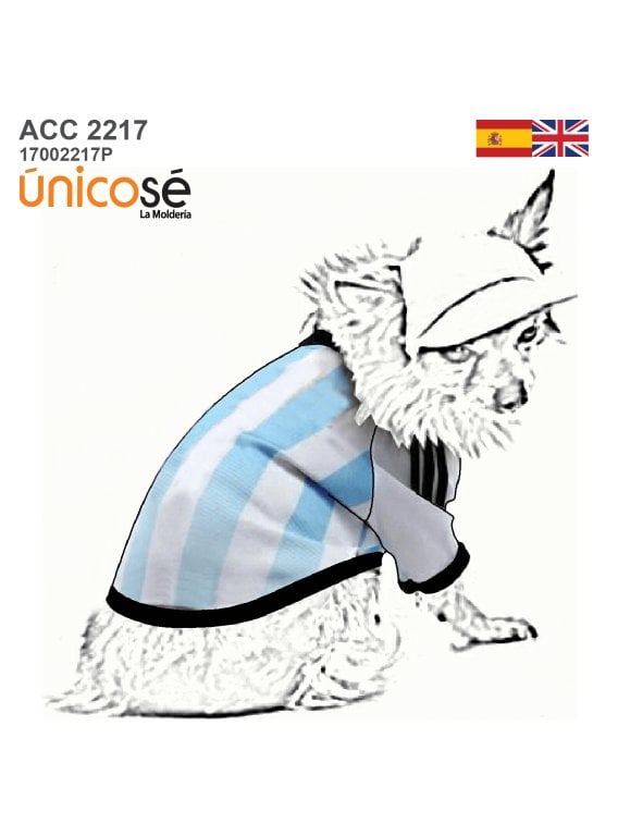 MOLDE CAMISETA FUTBOL PERRO ACC 2217P