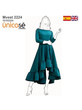 MOLDE VESTIDO MIDI MUJER 2224
