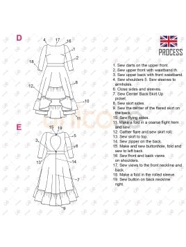 MOLDE VESTIDO MIDI MUJER 2224