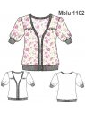 BLUSA CON TELA PUÑO