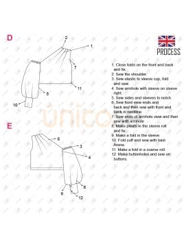 MOLDE BLUSA ASIMETRICA MUJER 2217