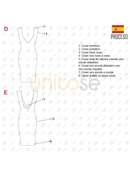 MOLDE VESTIDO AJUSTADO MUJER 2227