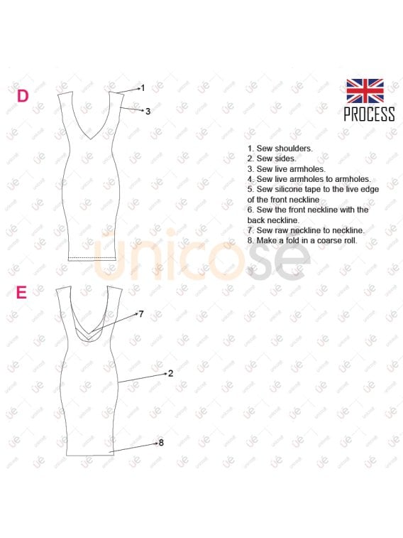 MOLDE VESTIDO AJUSTADO MUJER 2227