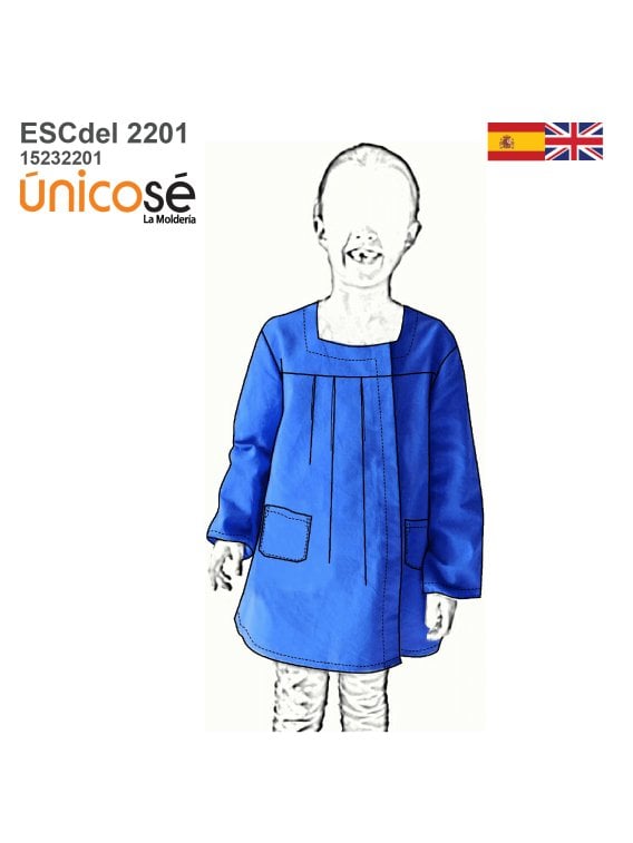 MOLDE DELANTAL PARVULO ESCOLAR 2201