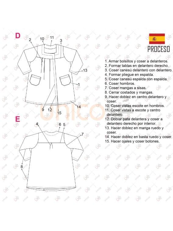 MOLDE DELANTAL PARVULO ESCOLAR 2201