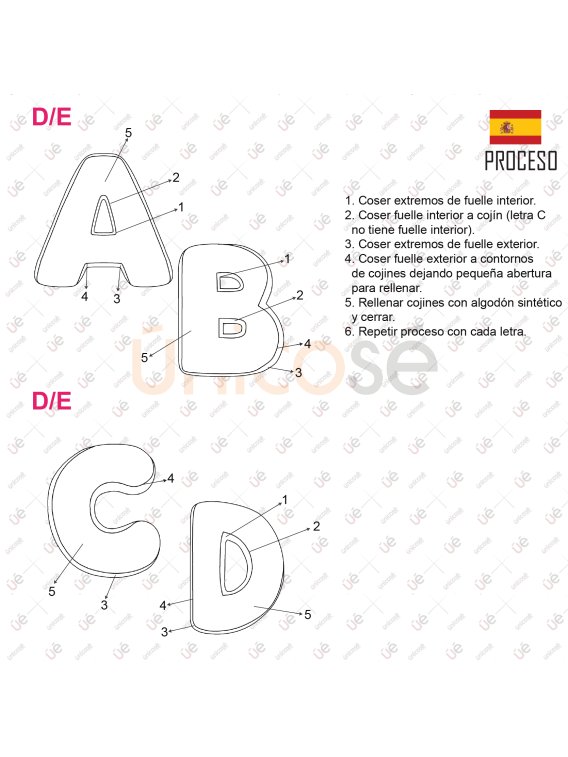 MOLDE COJIN ABECEDARIO ACC 2218