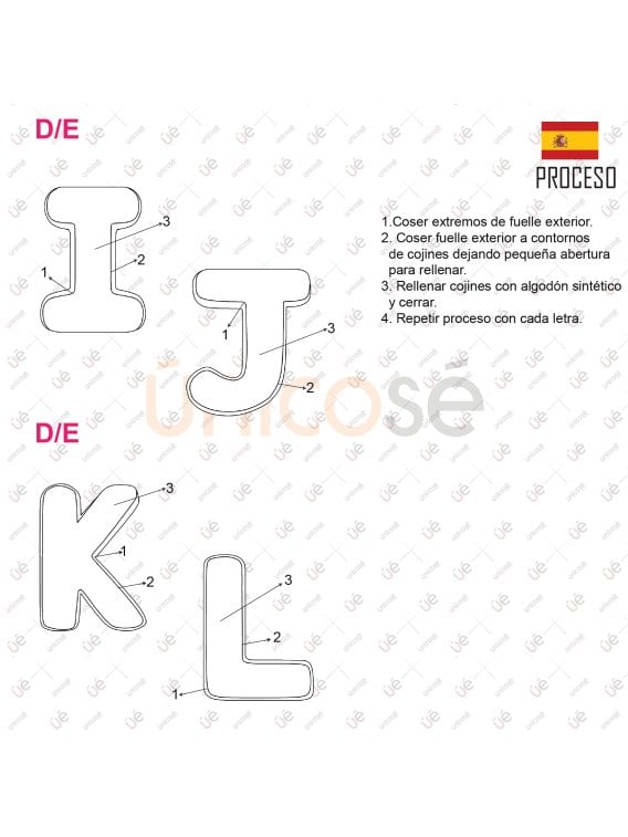 MOLDE COJIN ABECEDARIO ACC 2220