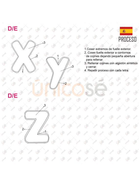 MOLDE COJIN ABECEDARIO ACC 2224