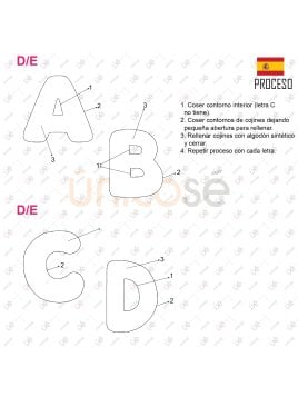 MOLDE COJIN ABECEDARIO ACC 2225