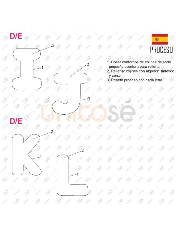 MOLDE COJIN ABECEDARIO ACC 2227