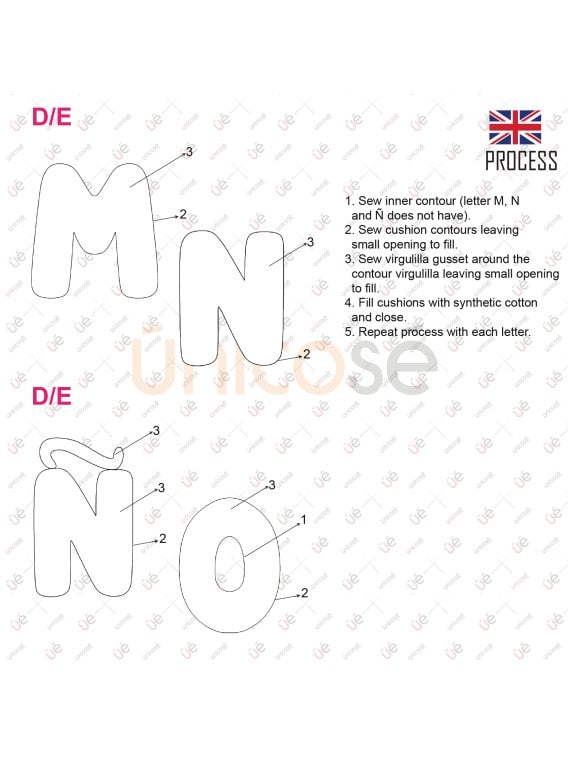 MOLDE COJIN ABECEDARIO ACC 2228