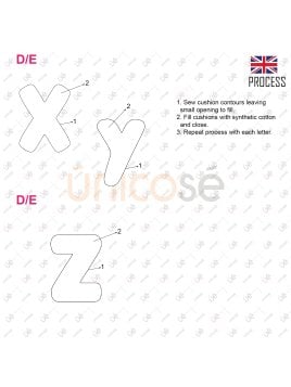 MOLDE COJIN ABECEDARIO 2231