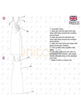 MOLDE VESTIDO LARGO MUJER 2225