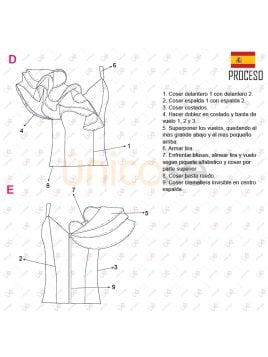 MOLDE BLUSA ASIMETRICA MUJER 2212