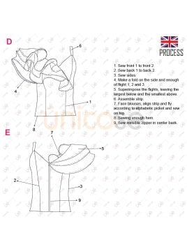 MOLDE BLUSA ASIMETRICA MUJER 2212
