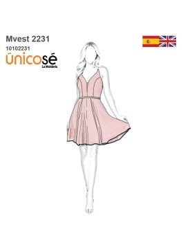 MOLDE VESTIDO PLATO MUJER 2231