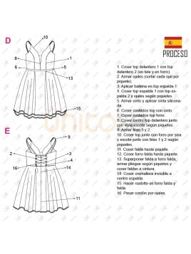 MOLDE VESTIDO PLATO MUJER 2231