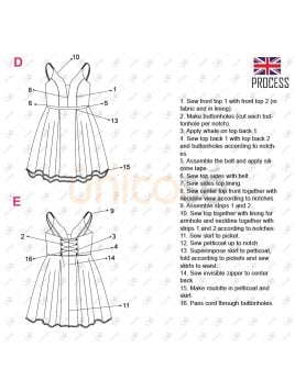 MOLDE VESTIDO PLATO MUJER 2231