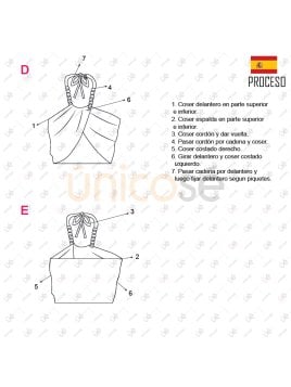 MOLDE TOP CON TORQUE MUJER 2223