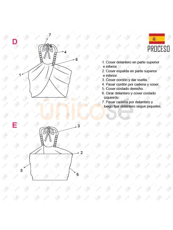 MOLDE TOP CON TORQUE MUJER 2223
