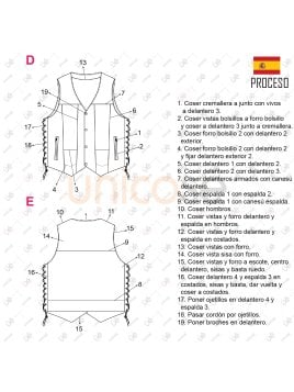 MOLDE CHAQUETA BIKER HOMBRE 2208