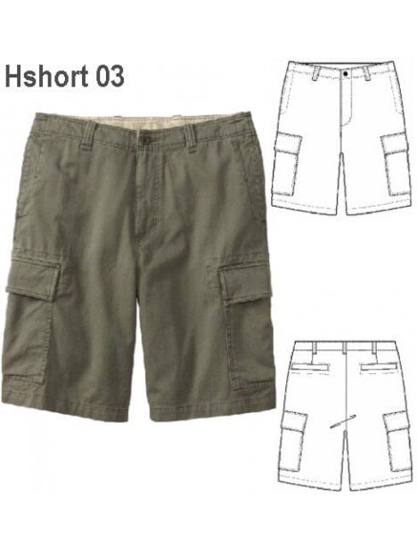 BERMUDA CARGO HOMBRE, BOLSILLOS COSTADOS
