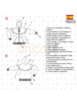 MOLDE CHAQUETA ESCOLAR CORTES 2211