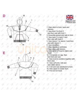 MOLDE CHAQUETA ESCOLAR CORTES 2211