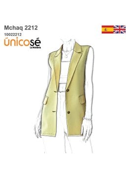 MOLDE CHAQUETA SIN MANGAS MUJER 2212