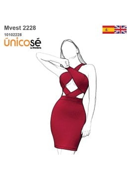 MOLDE VESTIDO AJUSTADO MUJER 2228
