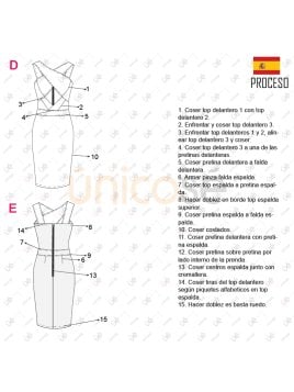 MOLDE VESTIDO AJUSTADO MUJER 2228