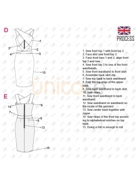 MOLDE VESTIDO AJUSTADO MUJER 2228