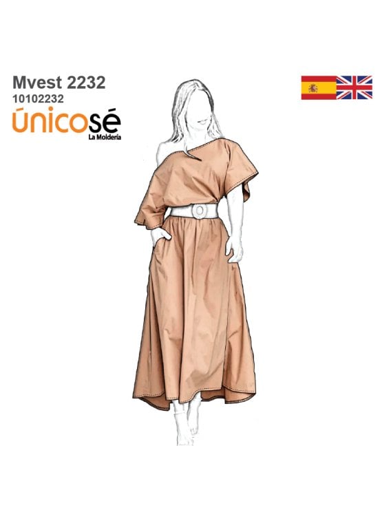 MOLDE VESTIDO SIMPLE MUJER 2232