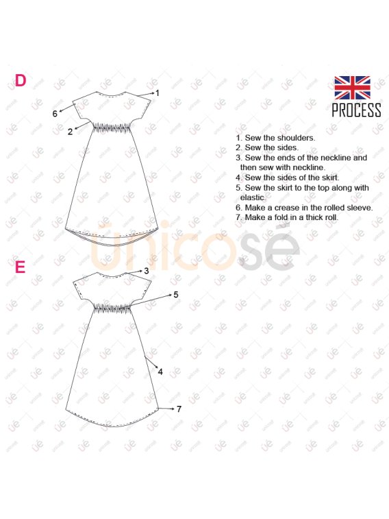 MOLDE VESTIDO SIMPLE MUJER 2232