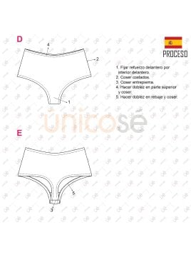 MOLDE INTERIOR CALZON ALTO MUJER 2206