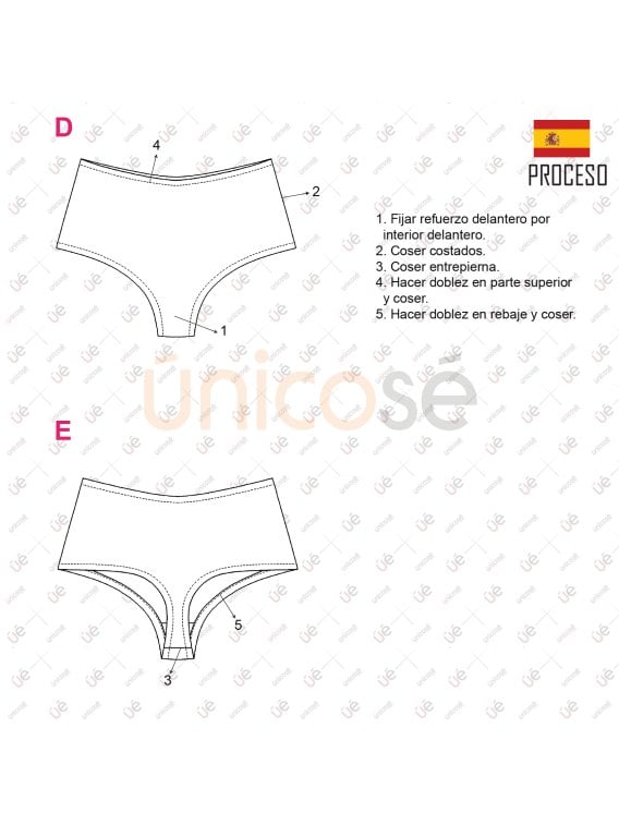 MOLDE INTERIOR CALZON ALTO MUJER 2206