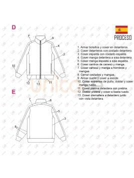 MOLDE CHAQUETA CORTES ESCOLAR 2302