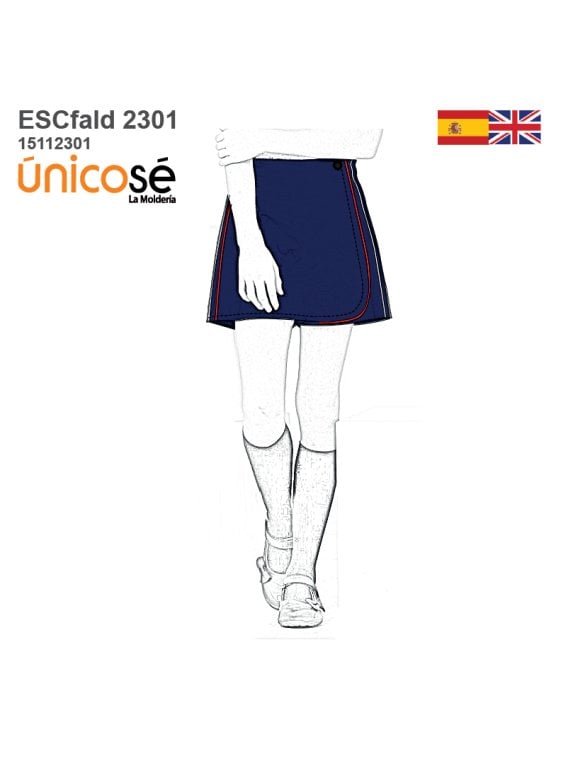 MOLDE FALDA CON SHORT ESCOLAR 2301