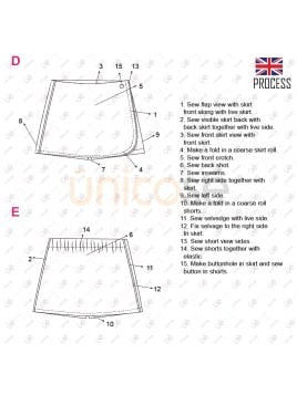 MOLDE FALDA CON SHORT ESCOLAR 2301