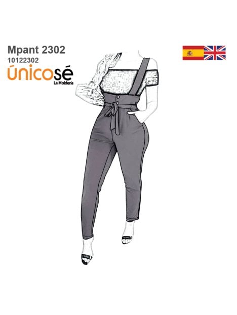 MOLDE PANTALON TIRANTES MUJER 2302