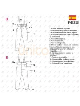 MOLDE PANTALON TIRANTES MUJER 2302