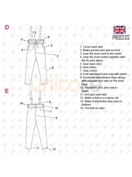 MOLDE PANTALON TIRANTES MUJER 2302