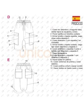MOLDE SHORT CARGO HOMBRE 2204