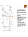 MOLDE VESTIDO CON VUELOS MUJER 2301