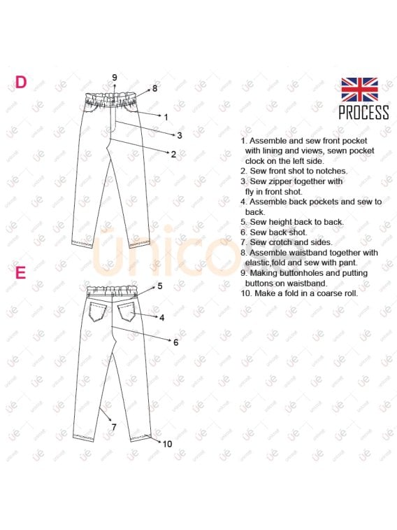 MOLDE PANTALON JEANS MOM MUJER 2301