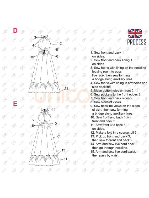 MOLDE VESTIDO LARGO MUJER 2302