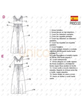 MOLDE ENTERITO LARGO MUJER 2301