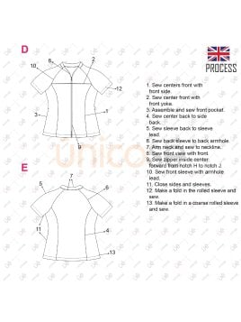 MOLDE CHAQUETA TRABAJO SANITARIA RT 2301